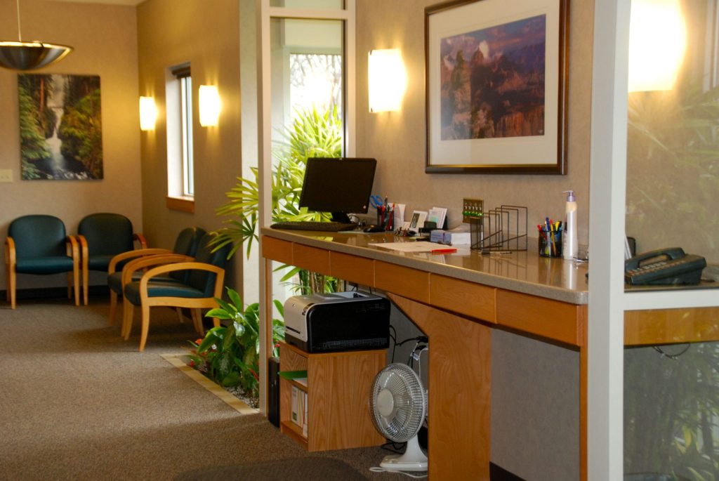 Consultation area in oral surgeons office