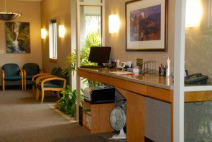 Consultation area in oral surgeons office